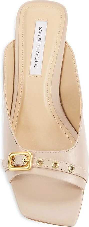 51MM Buckle Accent Leather Sandals - Image 5