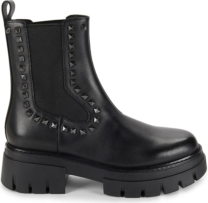 51MM Stud Leather Ankle Boots