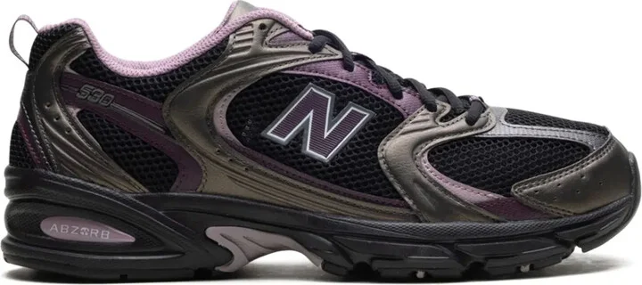 530 "Black/Black Metallic/Plum Brown" sneakers