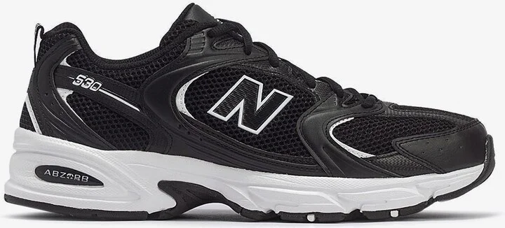 530 Low-Top Sneakers in Black with White