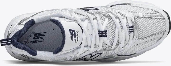530 Low-Top Sneakers in White with Natural Indigo - Image 2
