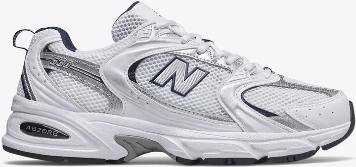 530 Low-Top Sneakers in White with Natural Indigo