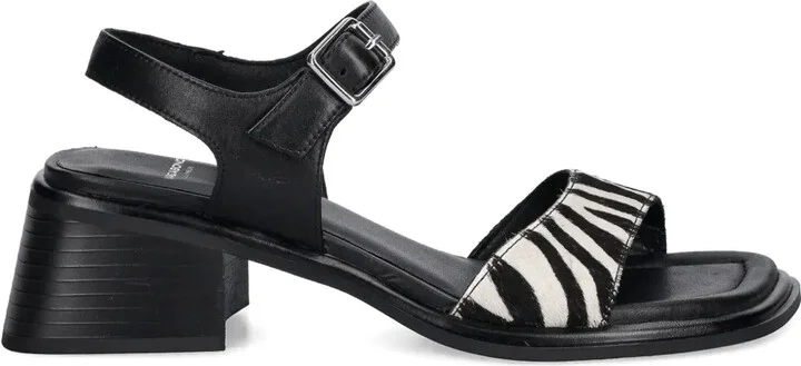 53mm Ines zebra-print block-heel sandals