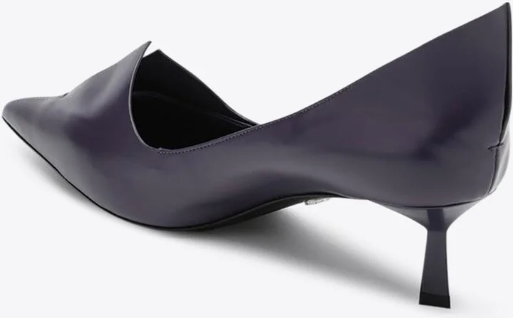 55 Brushed Leather Pointed Pumps - Image 2