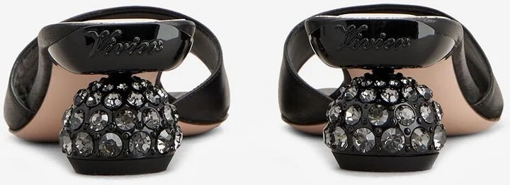 55 Crystal-Embellished Leather Mules - Image 2