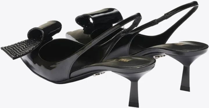 55 Crystal Embellished Slingback Pumps - Image 2