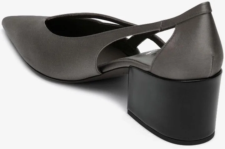 55 Cut-Out Satin Pumps - Image 3