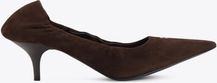55 Elastic Suede Pumps