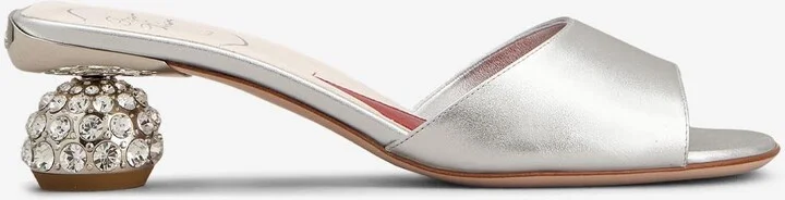 55 Metallic Leather Mules