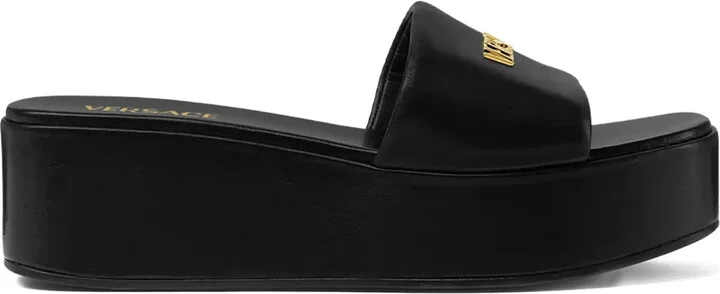 55 mm Logo platform mules