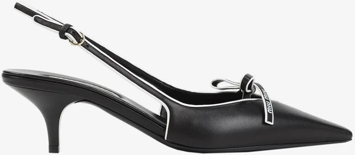 55 Nappa Leather Slingback Pumps