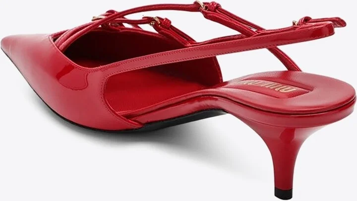 55 Patent Leather Slingback Pumps - Image 3