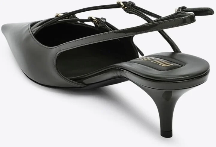 55 Patent Leather Slingback Pumps - Image 3
