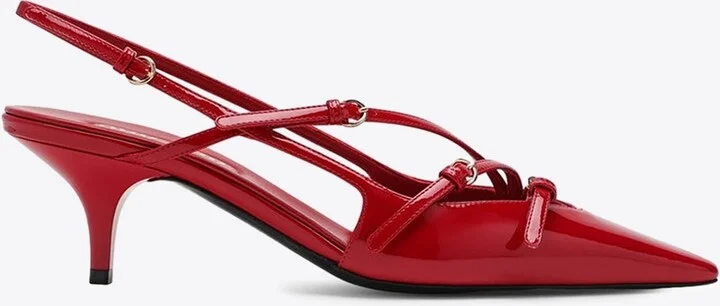 55 Patent Leather Slingback Pumps