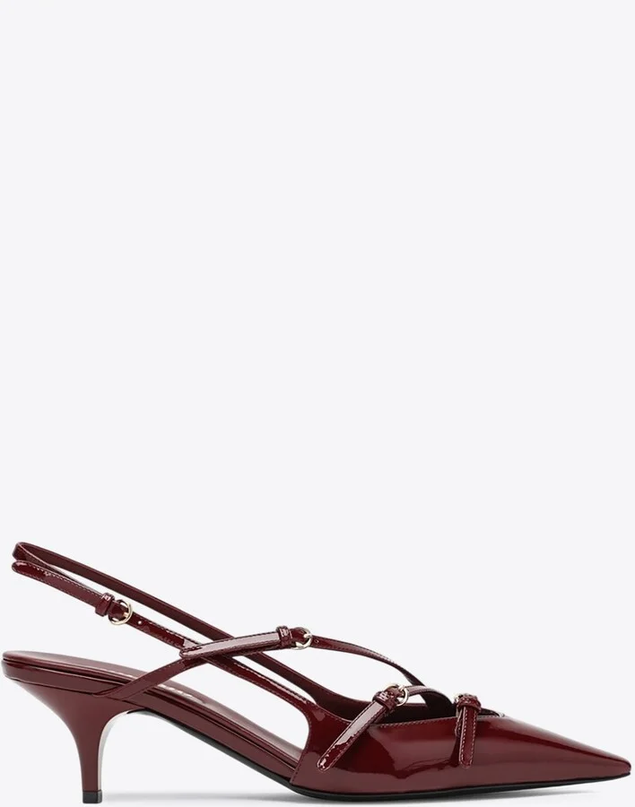 55 Patent Leather Slingback Pumps