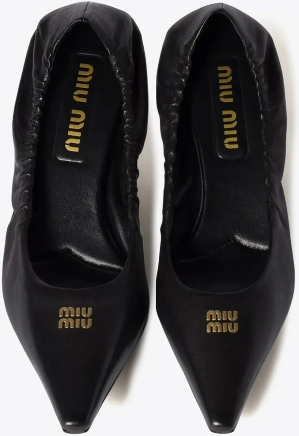 55 Ruched Leather Pumps - Image 3