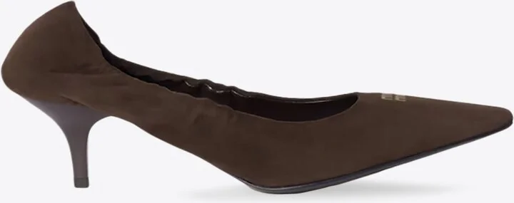 55 Ruched Suede Pumps