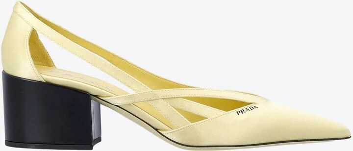 55 Satin Cut-Out Pumps