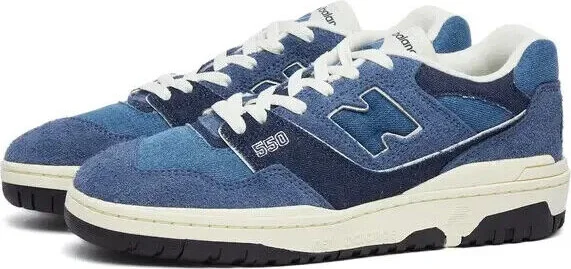 550 BBW550GH Sneakers Women's Denim Pack Navy Lifestyle Shoes TF5960 (Blue,7.5)