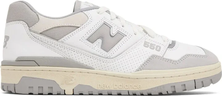 550 Logo-Embossed Leather Sneakers