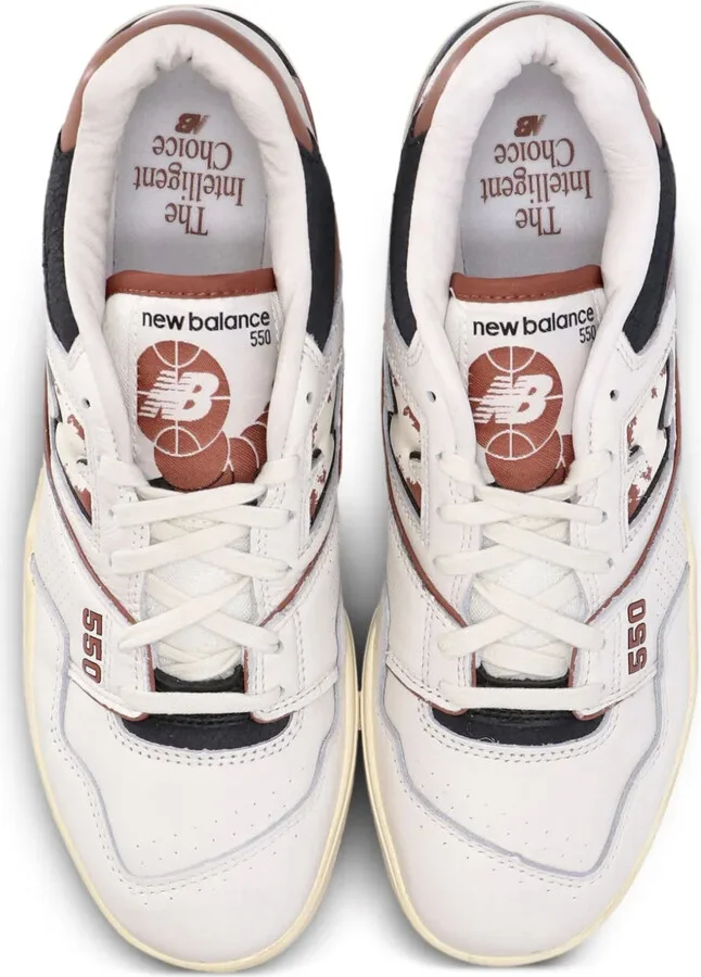 550 Panelled Leather Sneakers - Image 5