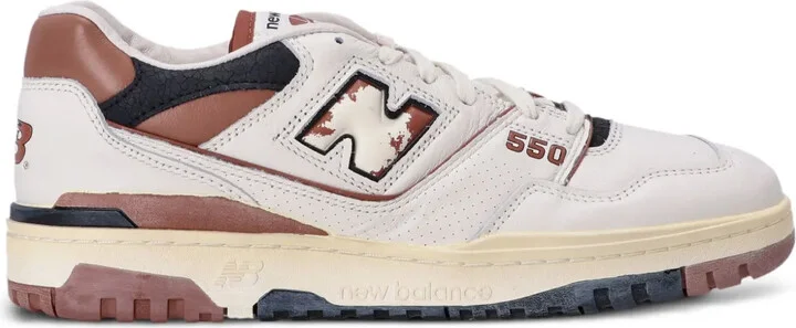 550 Panelled Leather Sneakers