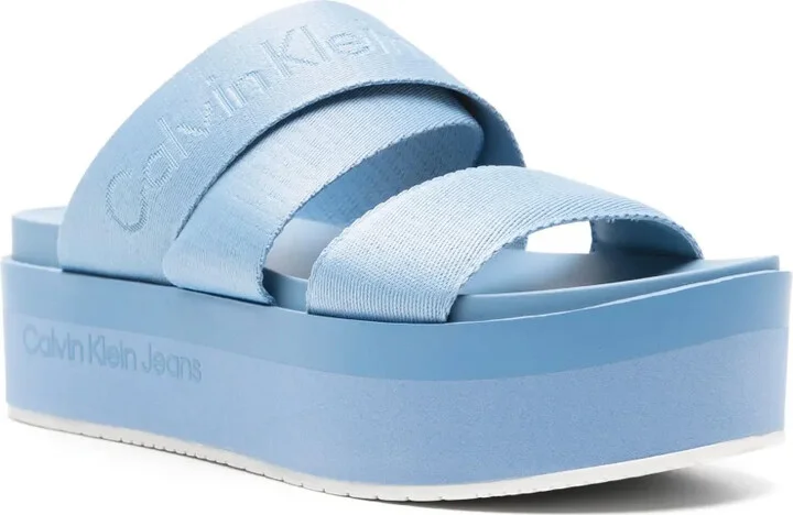 55m Logo-Jacquard Flatform Sandals - Image 2