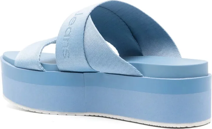 55m Logo-Jacquard Flatform Sandals - Image 3