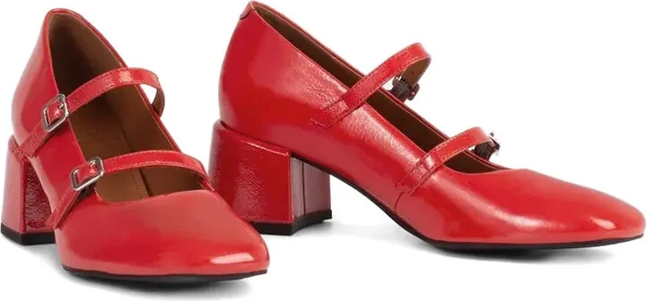 55mm Adison double-buckle block-heel pumps - Image 2