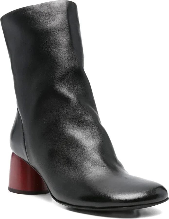 55mm Anna26 leather cylindrical-heel boots - Image 2