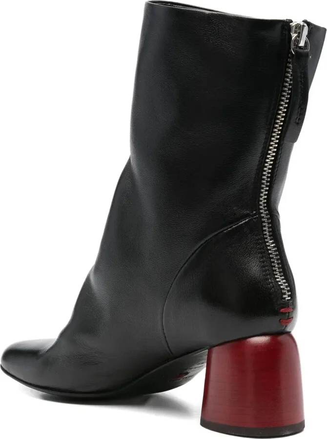 55mm Anna26 leather cylindrical-heel boots - Image 3