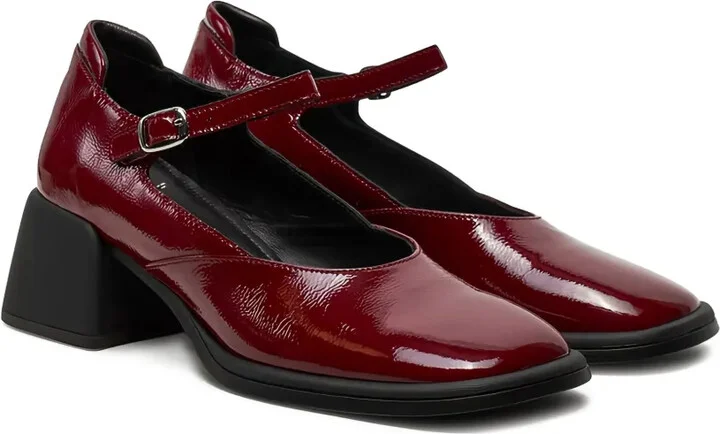 55mm Ansie patent-leather buckle pumps - Image 2