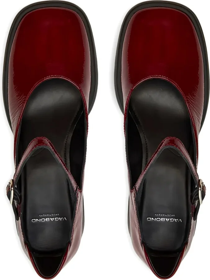 55mm Ansie patent-leather buckle pumps - Image 3