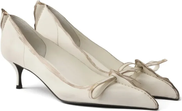 55mm Antiqued leather pumps - Image 2