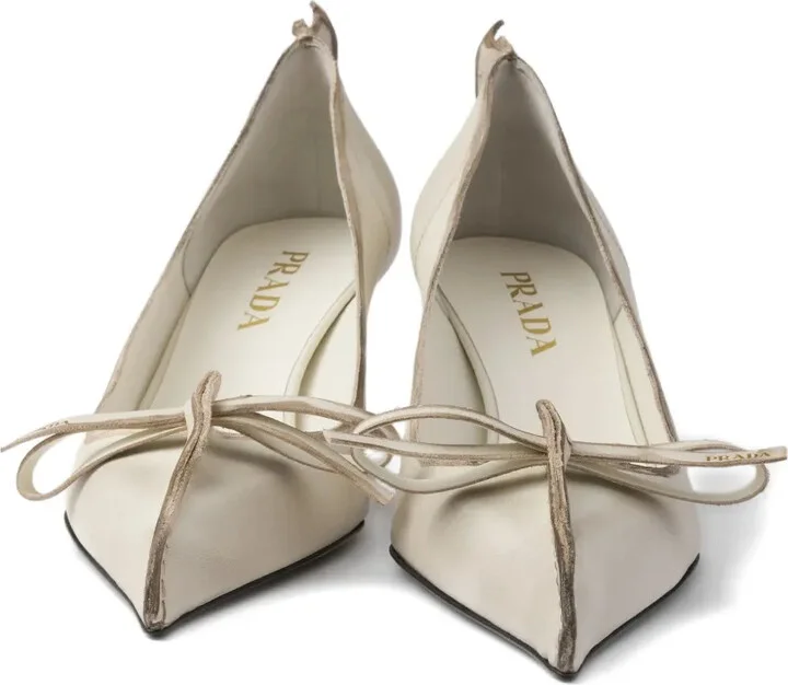 55mm Antiqued leather pumps - Image 3
