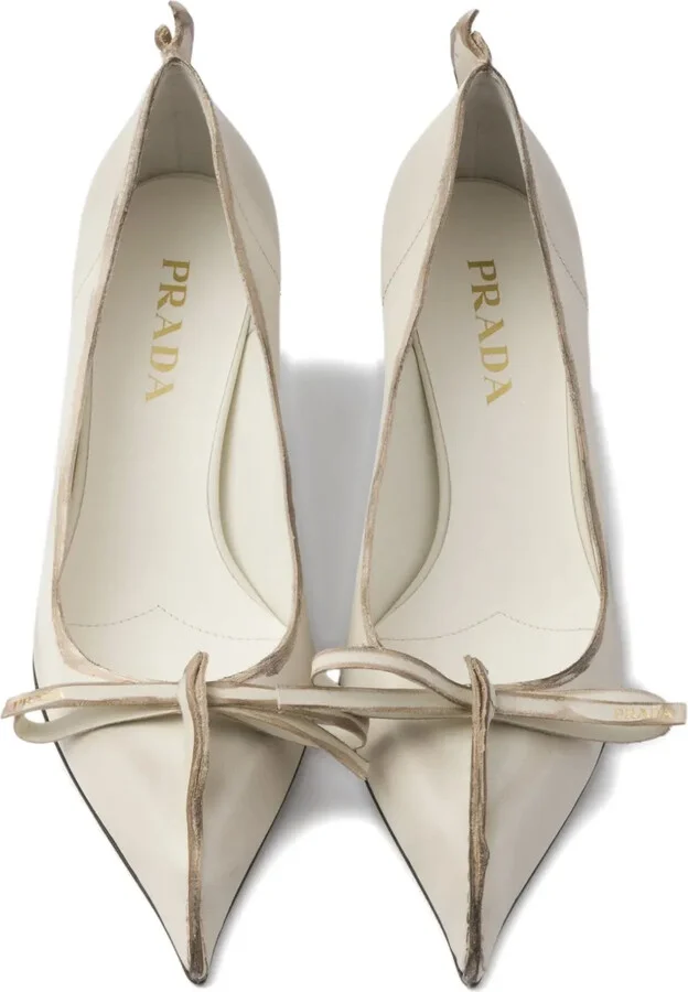 55mm Antiqued leather pumps - Image 4