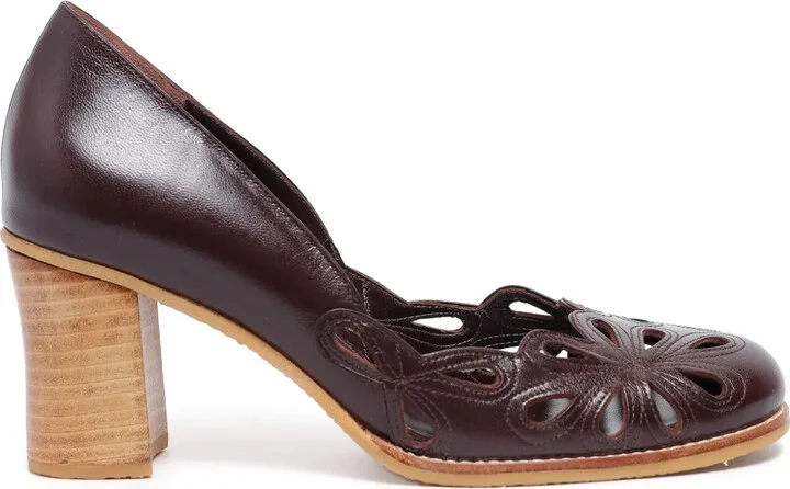 55mm Belle Epoque leather pumps