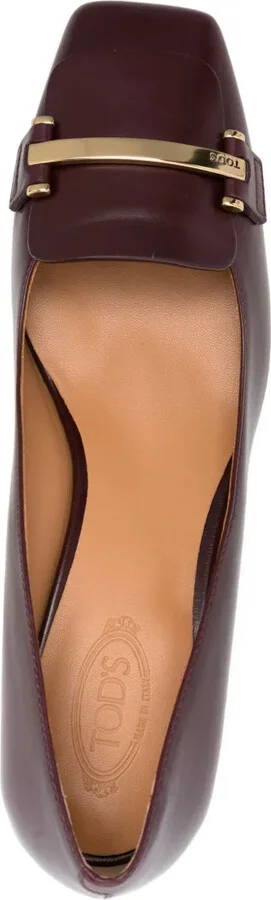 55mm Block-Heel Leather Pumps - Image 4