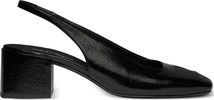 55mm Block-Heel Slingback Pumps