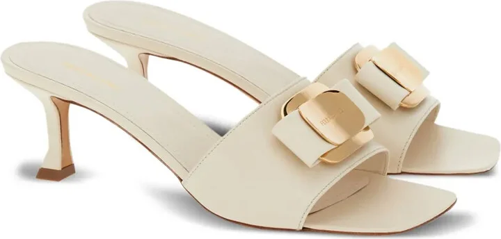 55mm Bow-Detailing Leather Mules - Image 2