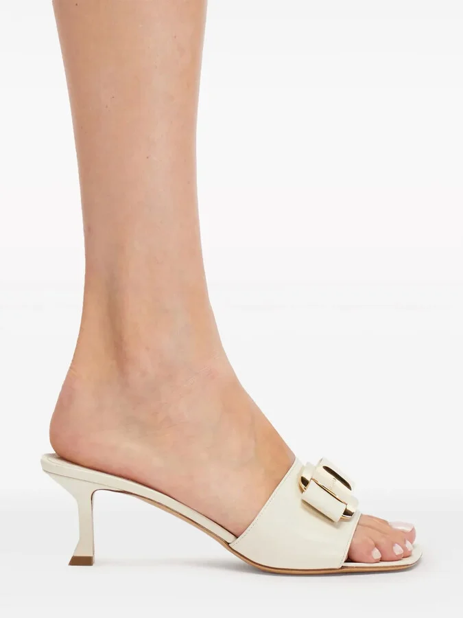 55mm Bow-Detailing Leather Mules - Image 5