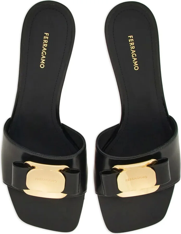 55mm Bow-Detailing Leather Mules - Image 4