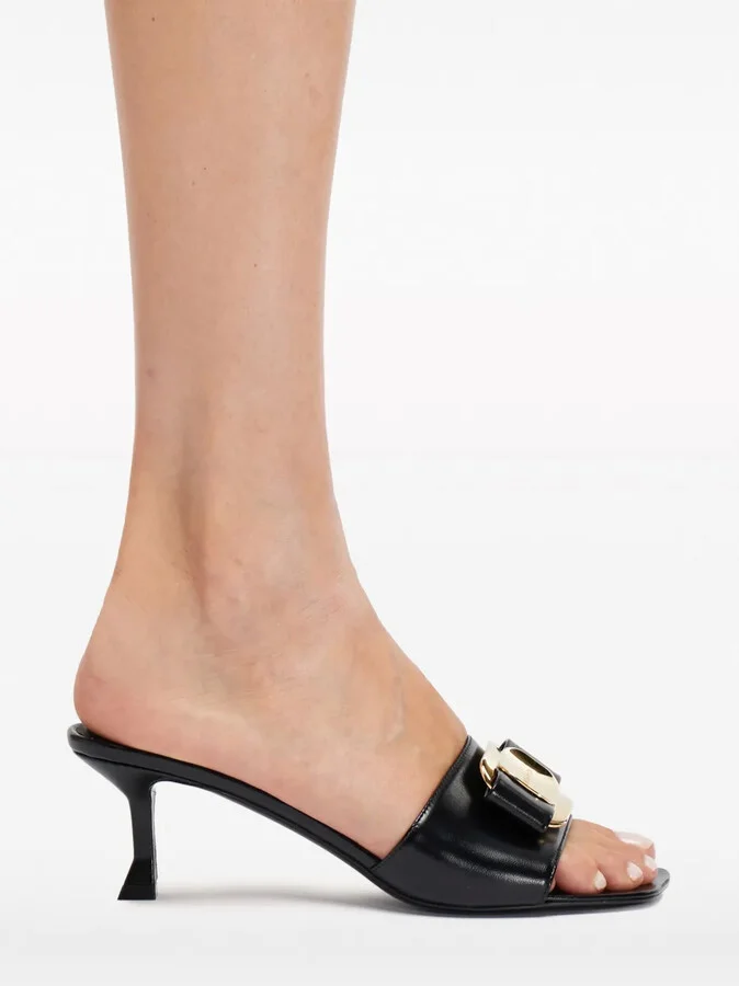 55mm Bow-Detailing Leather Mules - Image 5
