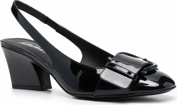 55mm Briget patent-leather slingback pumps - Image 2