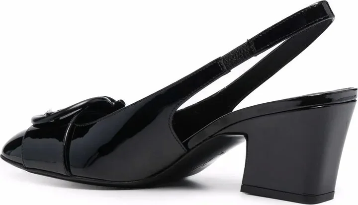 55mm Briget patent-leather slingback pumps - Image 3