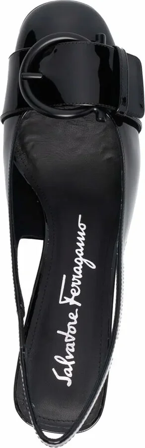 55mm Briget patent-leather slingback pumps - Image 4