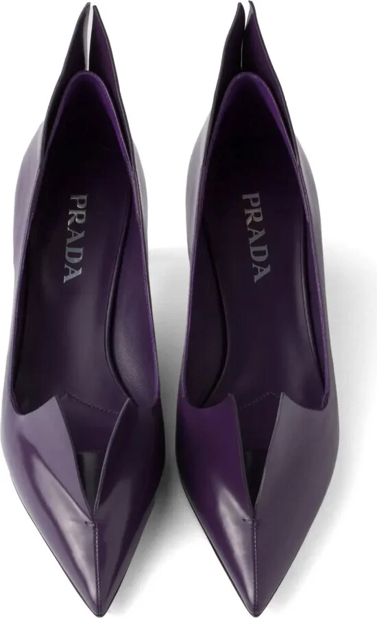 55mm Brushed Leather Pumps - Image 4