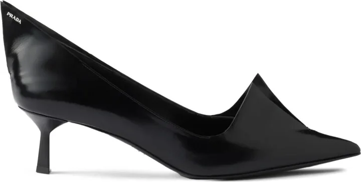 55mm Brushed Leather Pumps