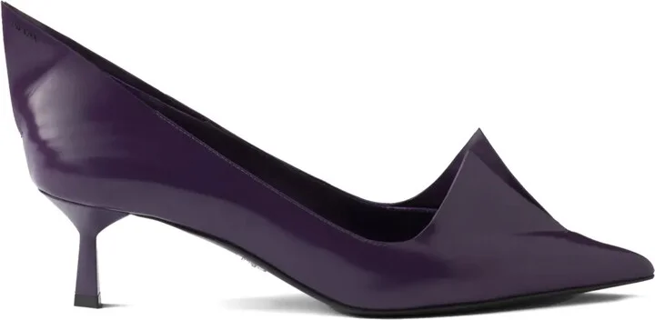 55mm Brushed Leather Pumps