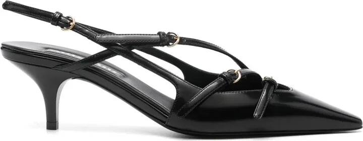 55mm Buckle-Embellished Pumps